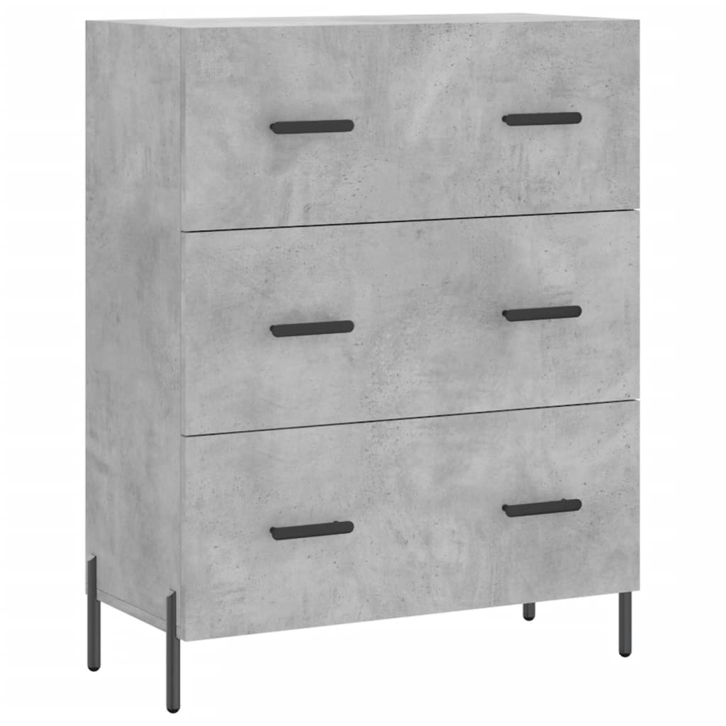 Tall cabinet, concrete gray, 69.5x34x180, composite wood