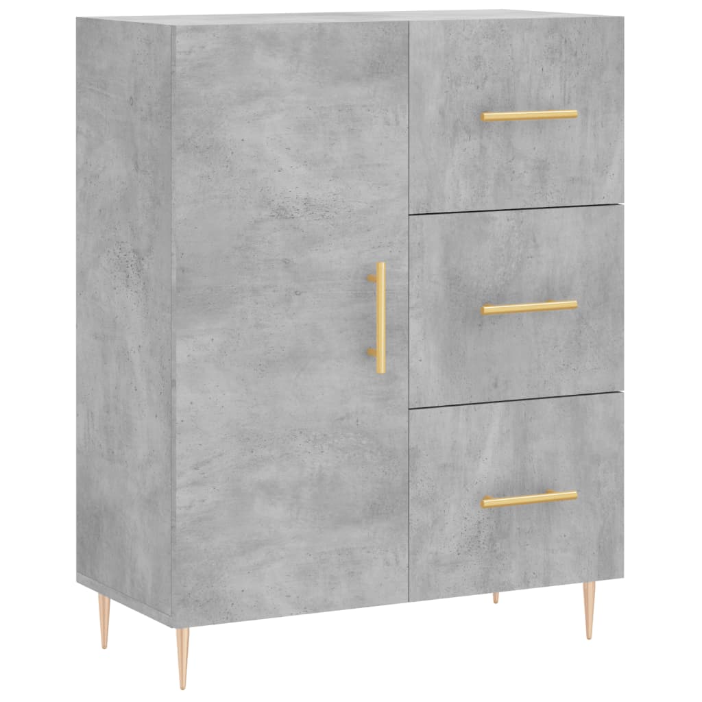 Tall cabinet, concrete gray, 69.5x34x180, composite wood