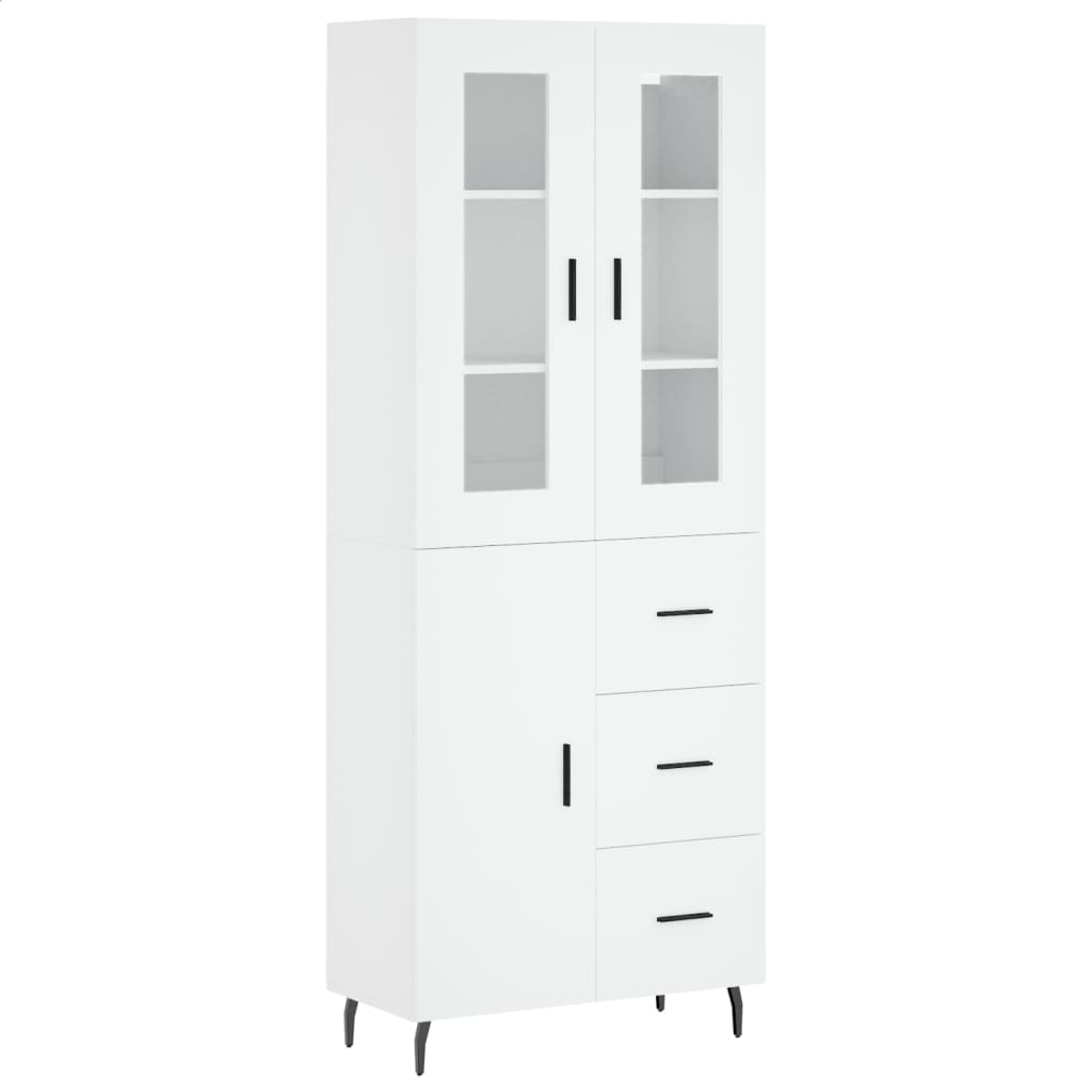 Tall cabinet, white, 69.5x34x180 cm, composite wood