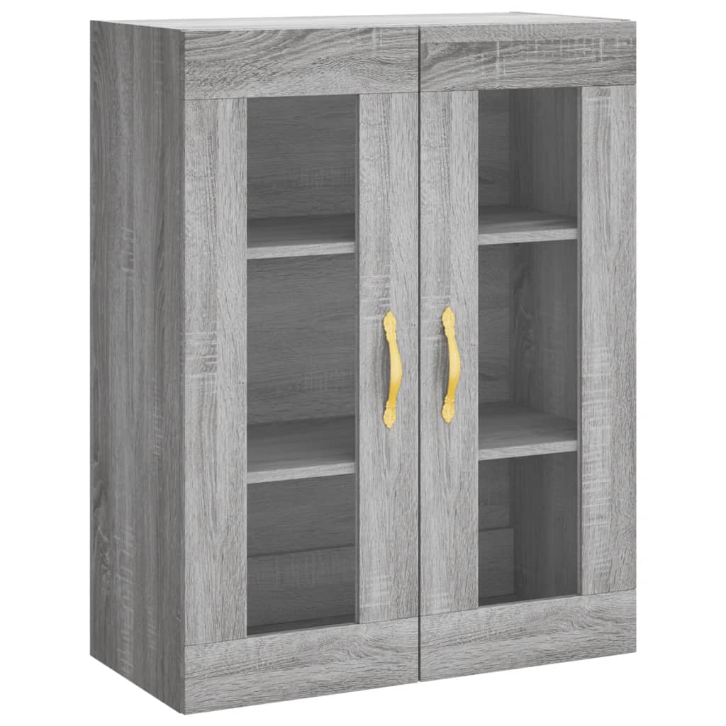 Tall cabinet, sonoma gray, 69.5x34x180 cm, composite wood