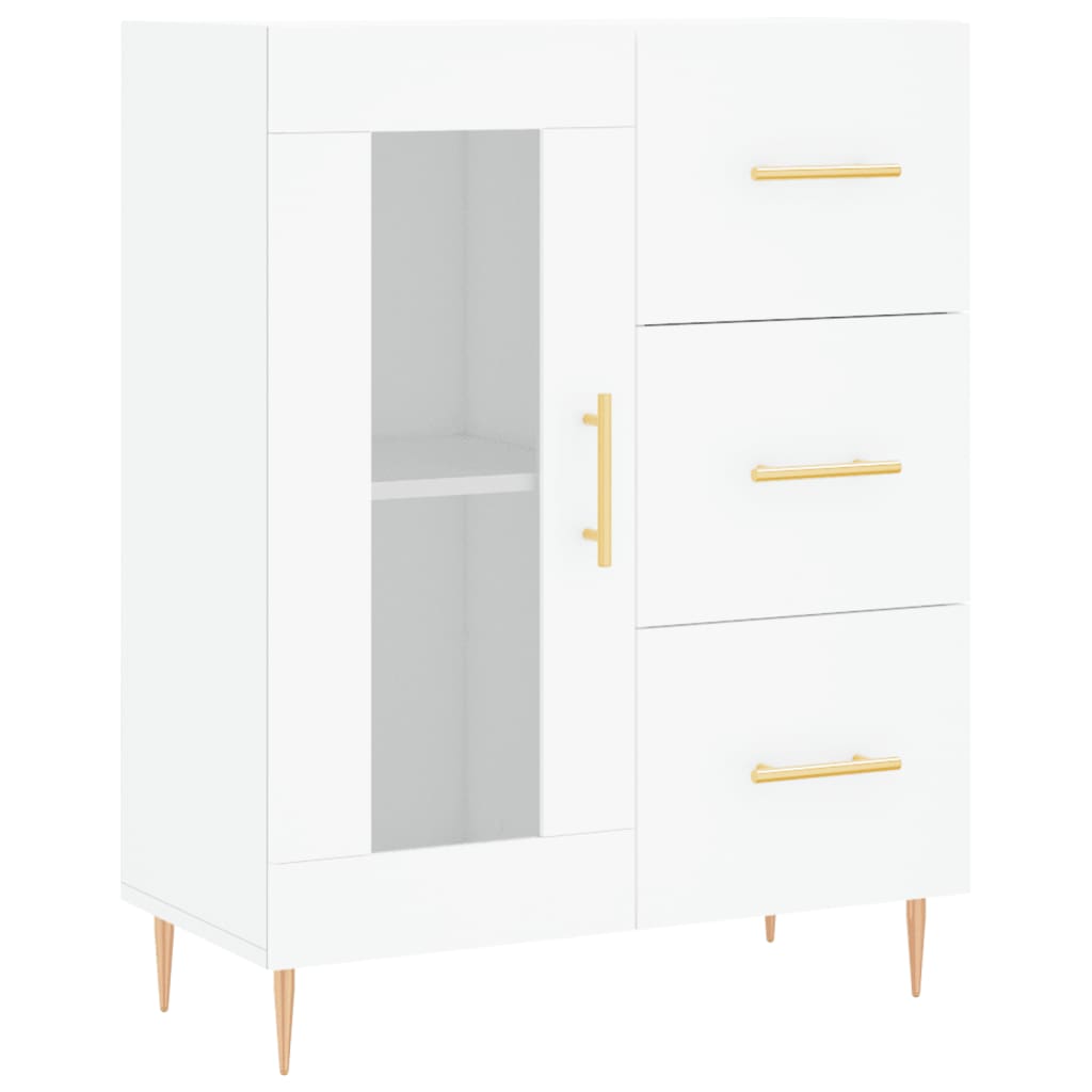 Tall cabinet, white, 69.5x34x180 cm, composite wood