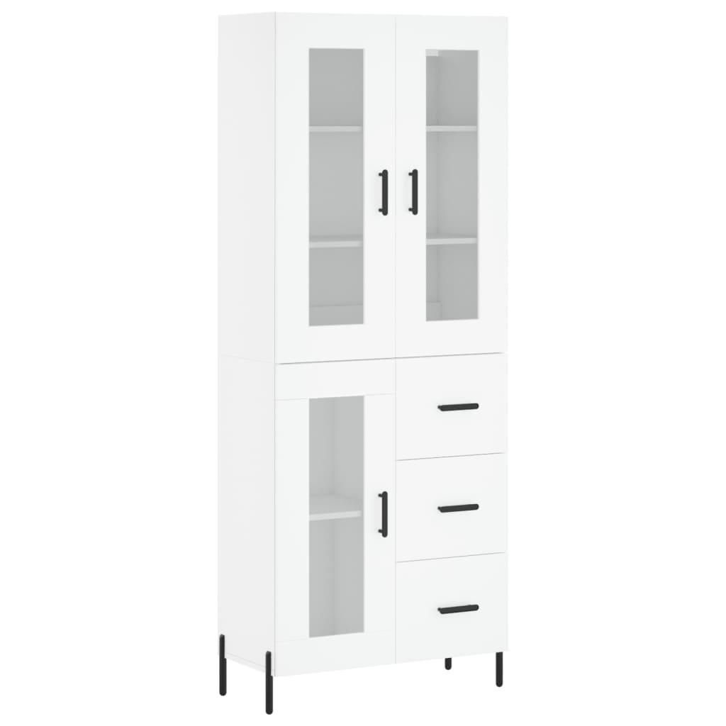 Tall cabinet, white, 69.5x34x180 cm, composite wood