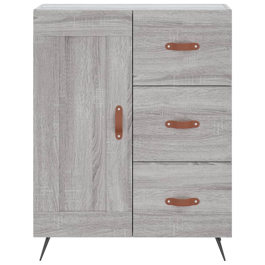 Tall cabinet, sonoma gray, 69.5x34x180 cm, composite wood