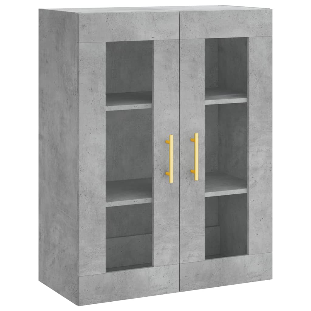 Tall cabinet, concrete gray, 69.5x34x180, composite wood