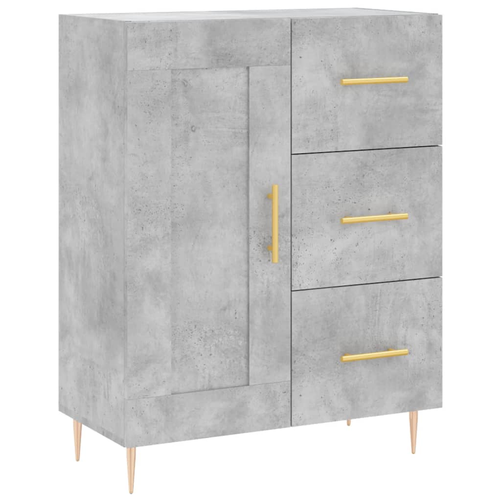 Tall cabinet, concrete gray, 69.5x34x180, composite wood