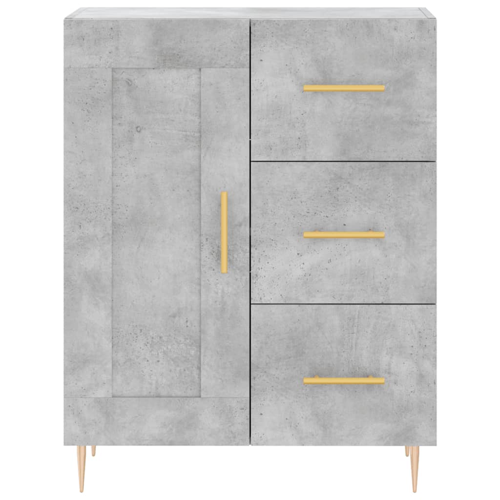 Tall cabinet, concrete gray, 69.5x34x180, composite wood