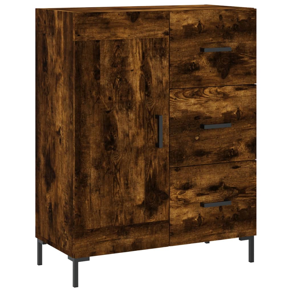 Tall cabinet, smoky oak, 69.5x34x180, composite wood