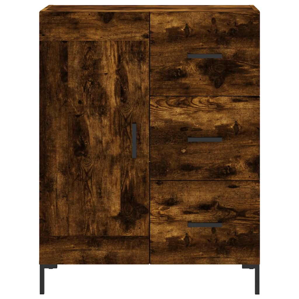 Tall cabinet, smoky oak, 69.5x34x180, composite wood