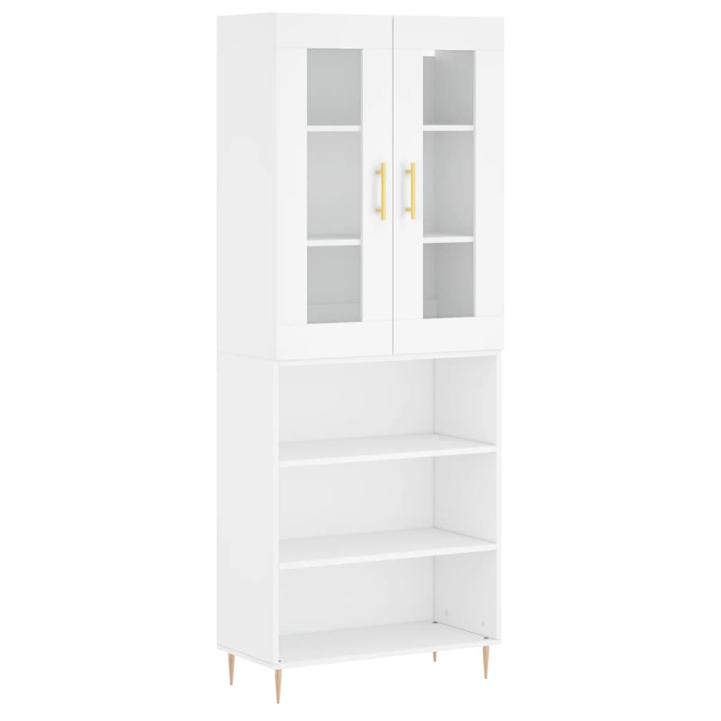 Tall cabinet, white, 69.5x34x180 cm, composite wood