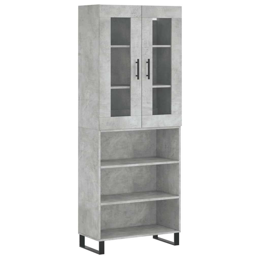 Tall cabinet, concrete gray, 69.5x34x180, composite wood