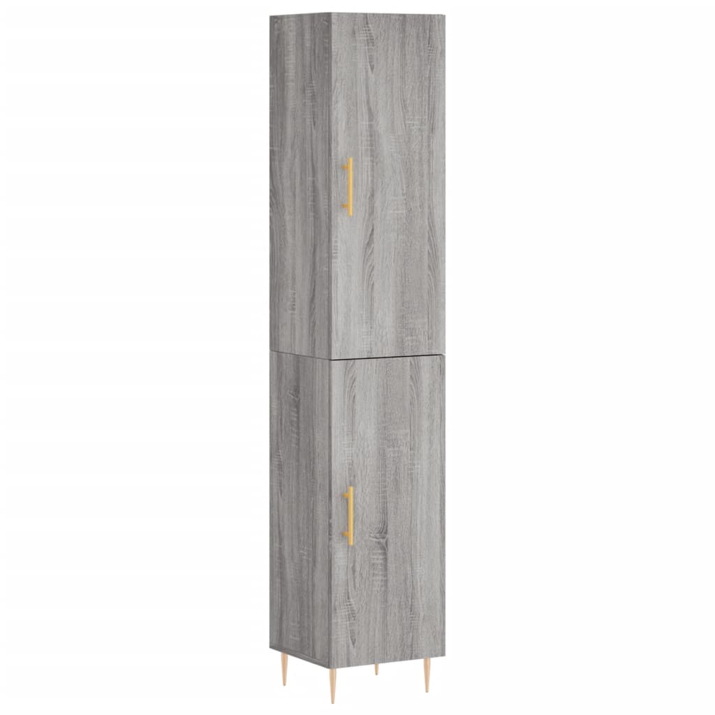 Tall cabinet, sonoma grey, 34.5x34x180 cm, engineered wood