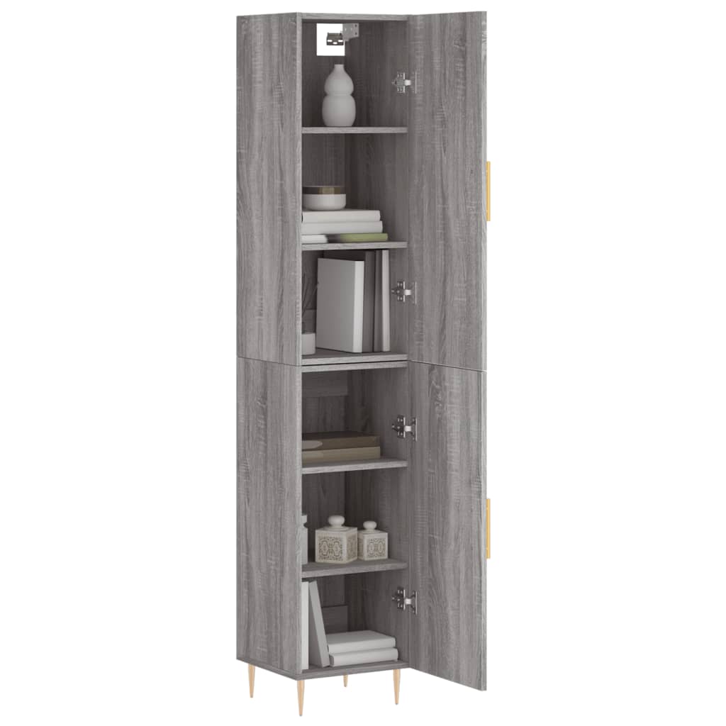 Tall cabinet, sonoma grey, 34.5x34x180 cm, engineered wood