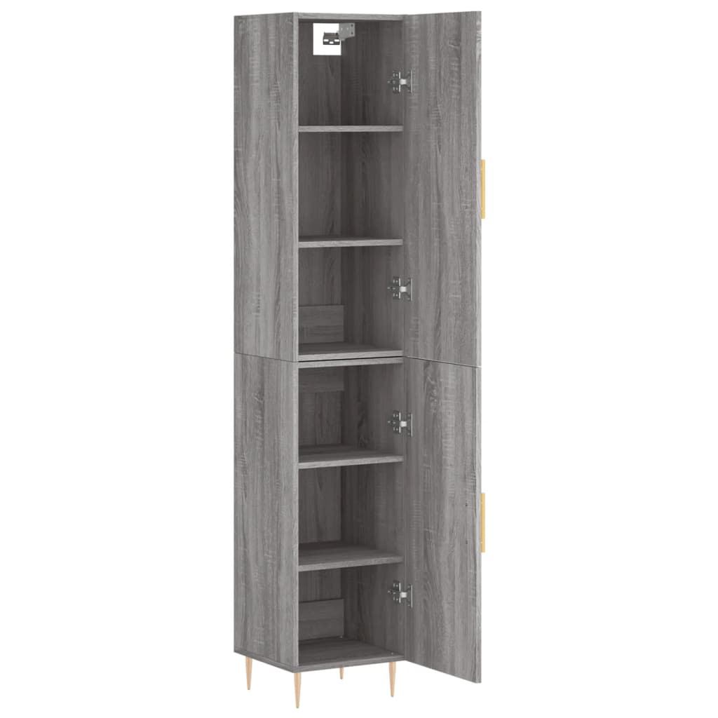 Tall cabinet, sonoma grey, 34.5x34x180 cm, engineered wood