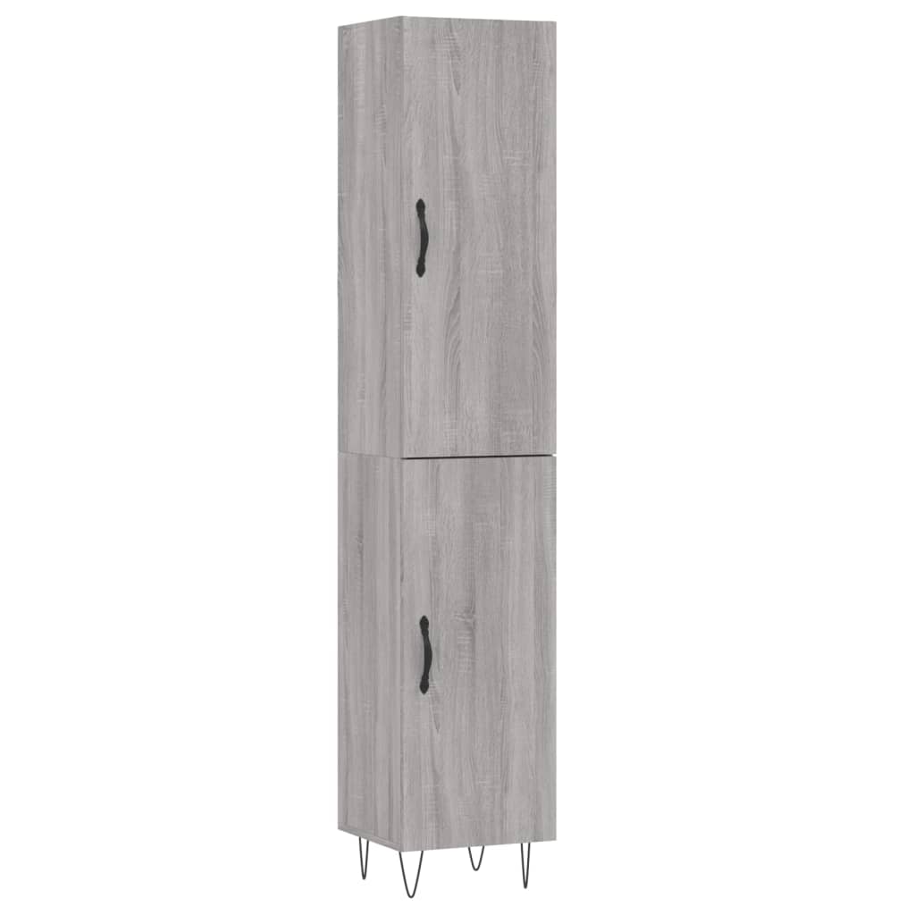 Tall cabinet, sonoma grey, 34.5x34x180 cm, engineered wood