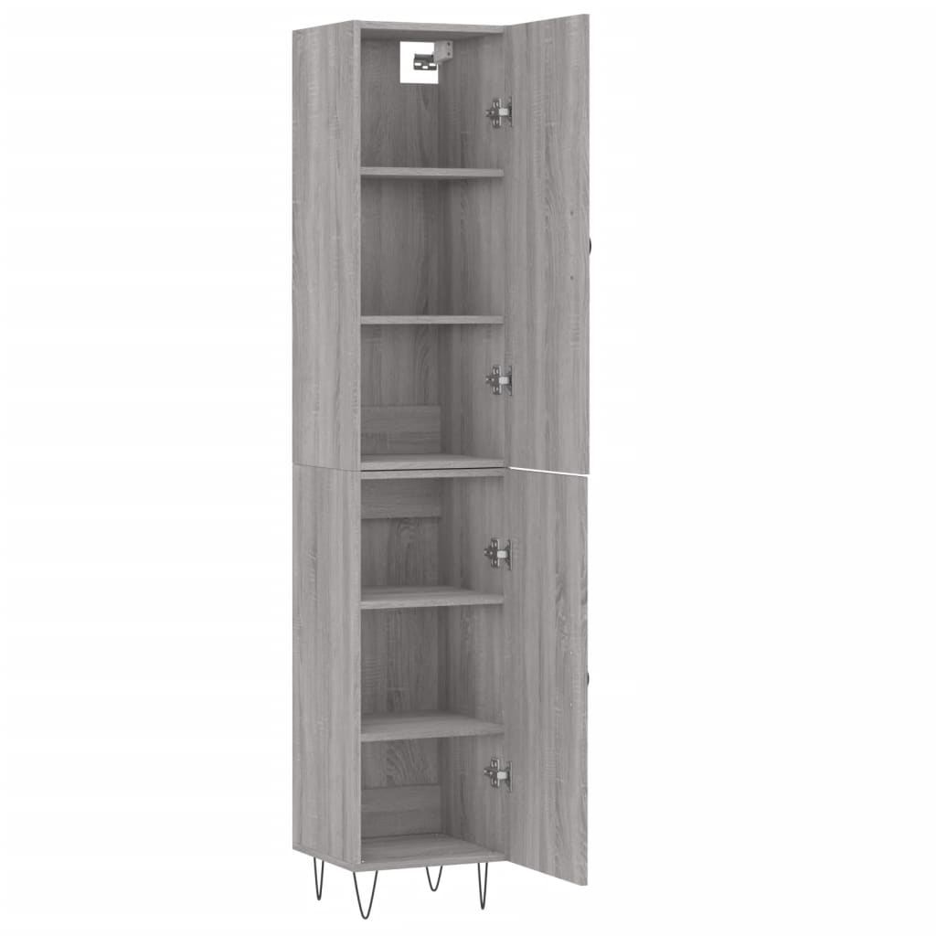 Tall cabinet, sonoma grey, 34.5x34x180 cm, engineered wood