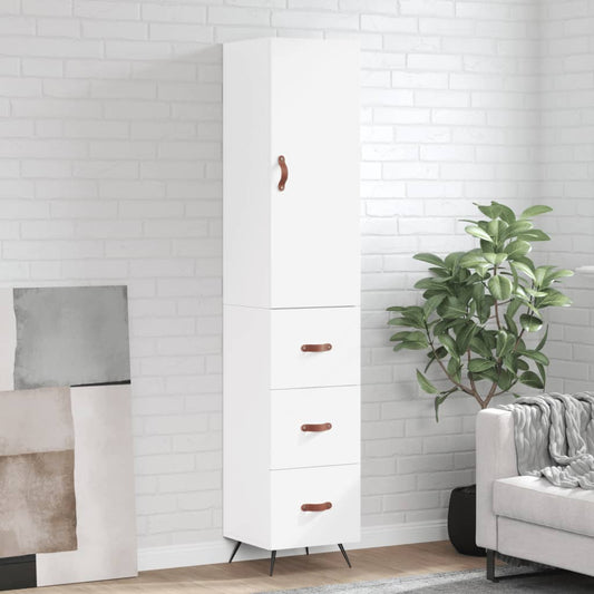 Tall cabinet, white, 34.5x34x180 cm, processed wood