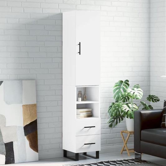 Tall cabinet, white, 34.5x34x180 cm, processed wood