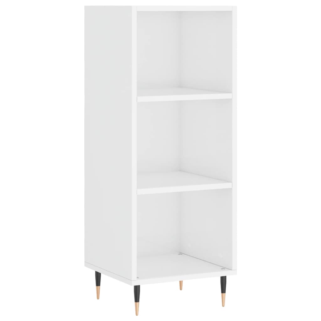 Tall cabinet, high-gloss white, 34.5x34x180 cm, engineered wood