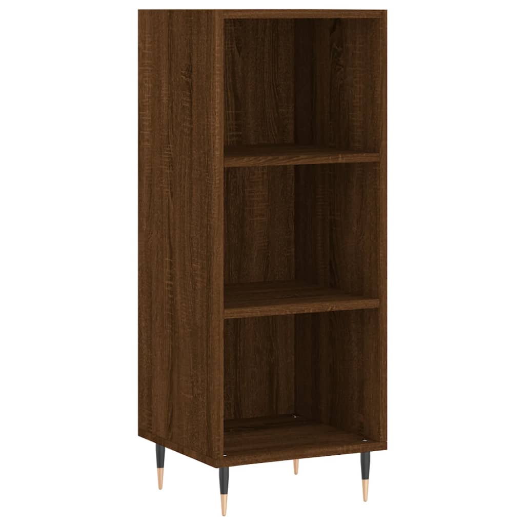 Tall cabinet, brown oak, 34.5x34x180 cm, processed wood