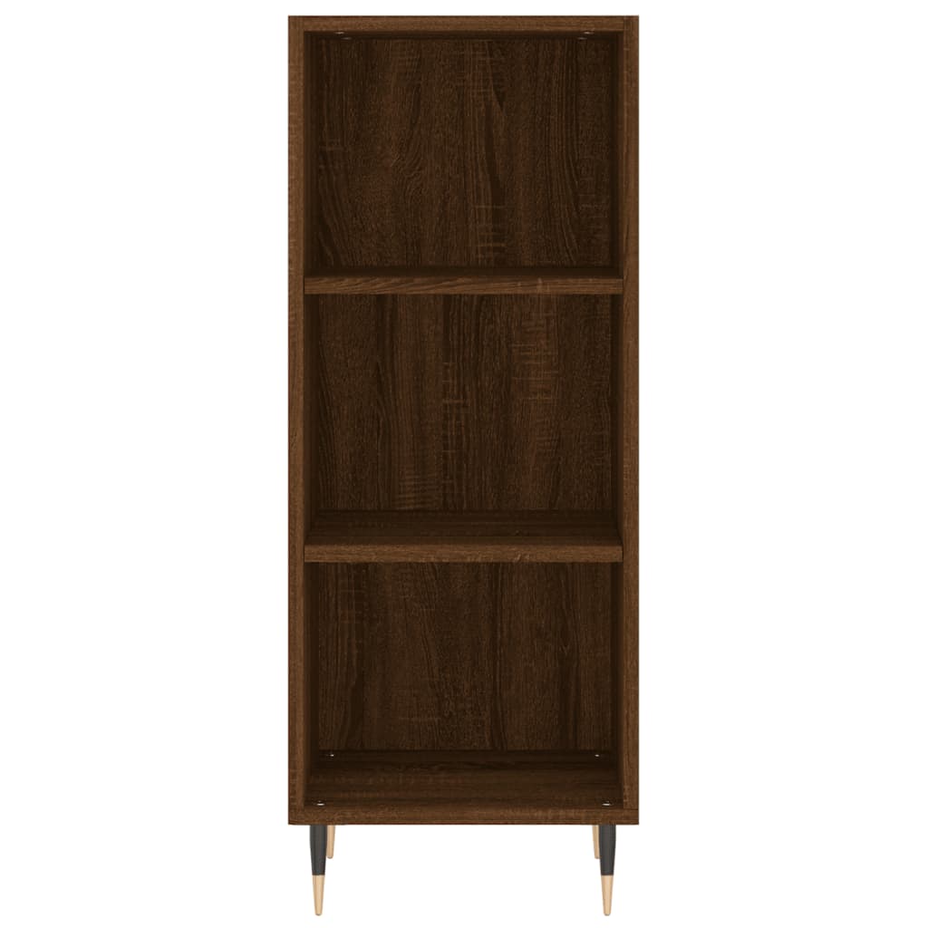 Tall cabinet, brown oak, 34.5x34x180 cm, processed wood