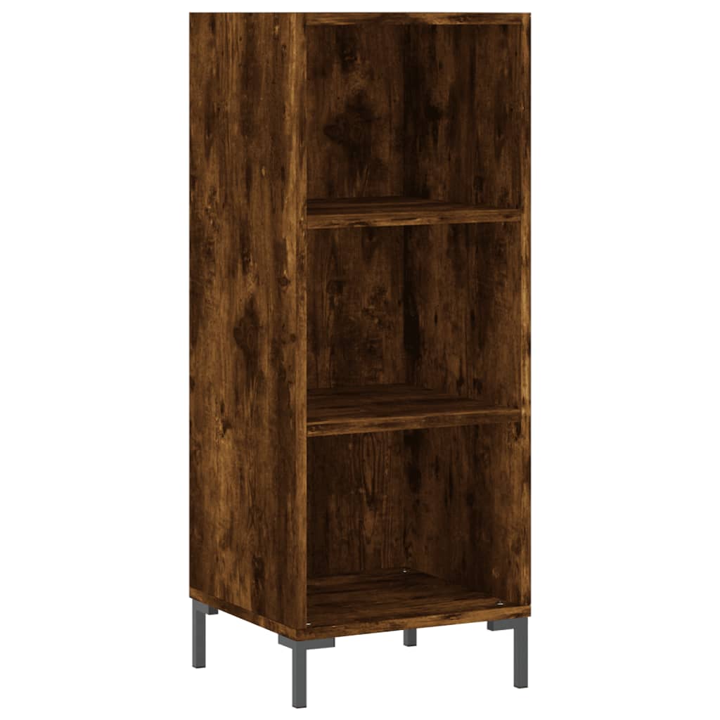 Tall cabinet, smoky oak, 34.5x34x180 cm, processed wood