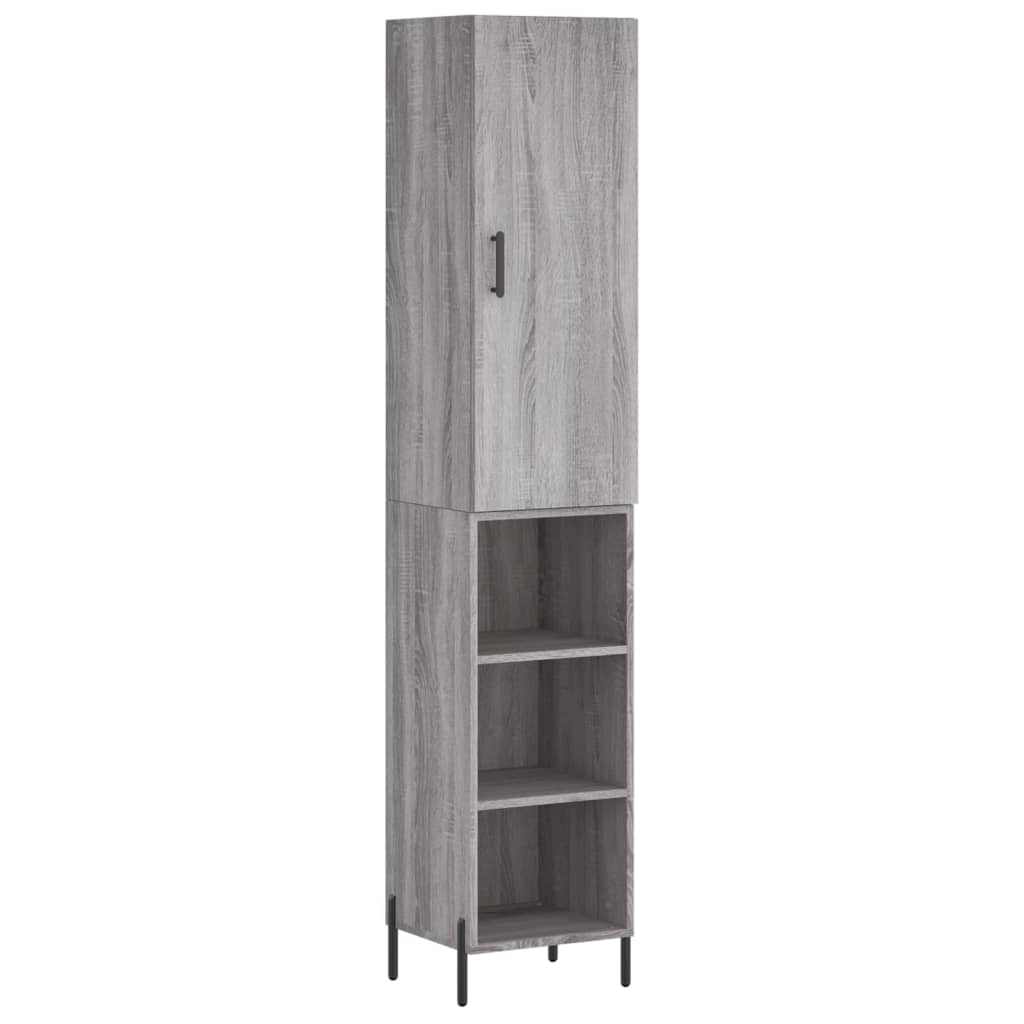 Tall cabinet, sonoma grey, 34.5x34x180 cm, engineered wood