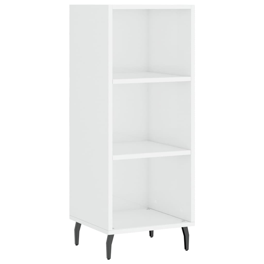 Tall cabinet, high-gloss white, 34.5x34x180 cm, engineered wood