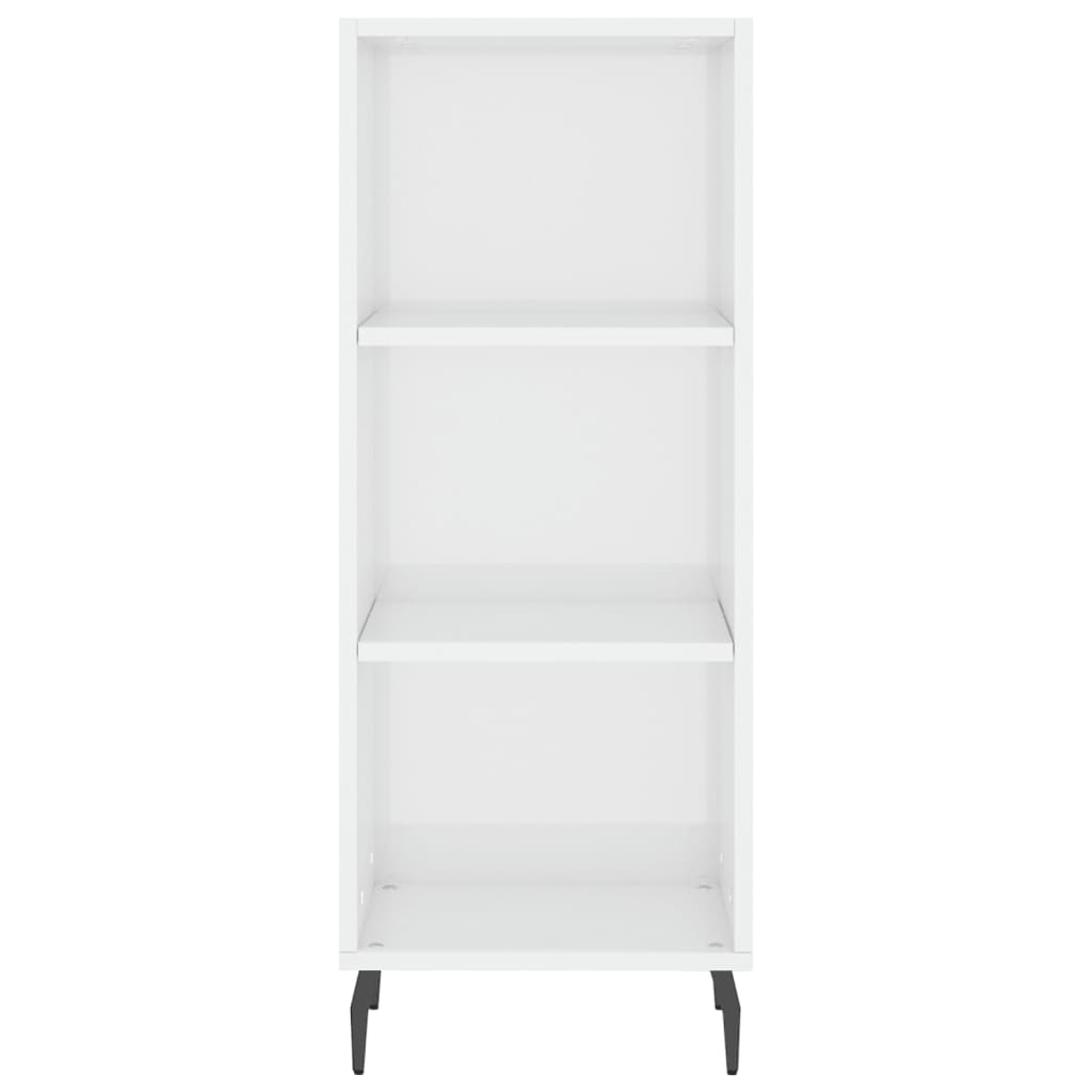 Tall cabinet, high-gloss white, 34.5x34x180 cm, engineered wood