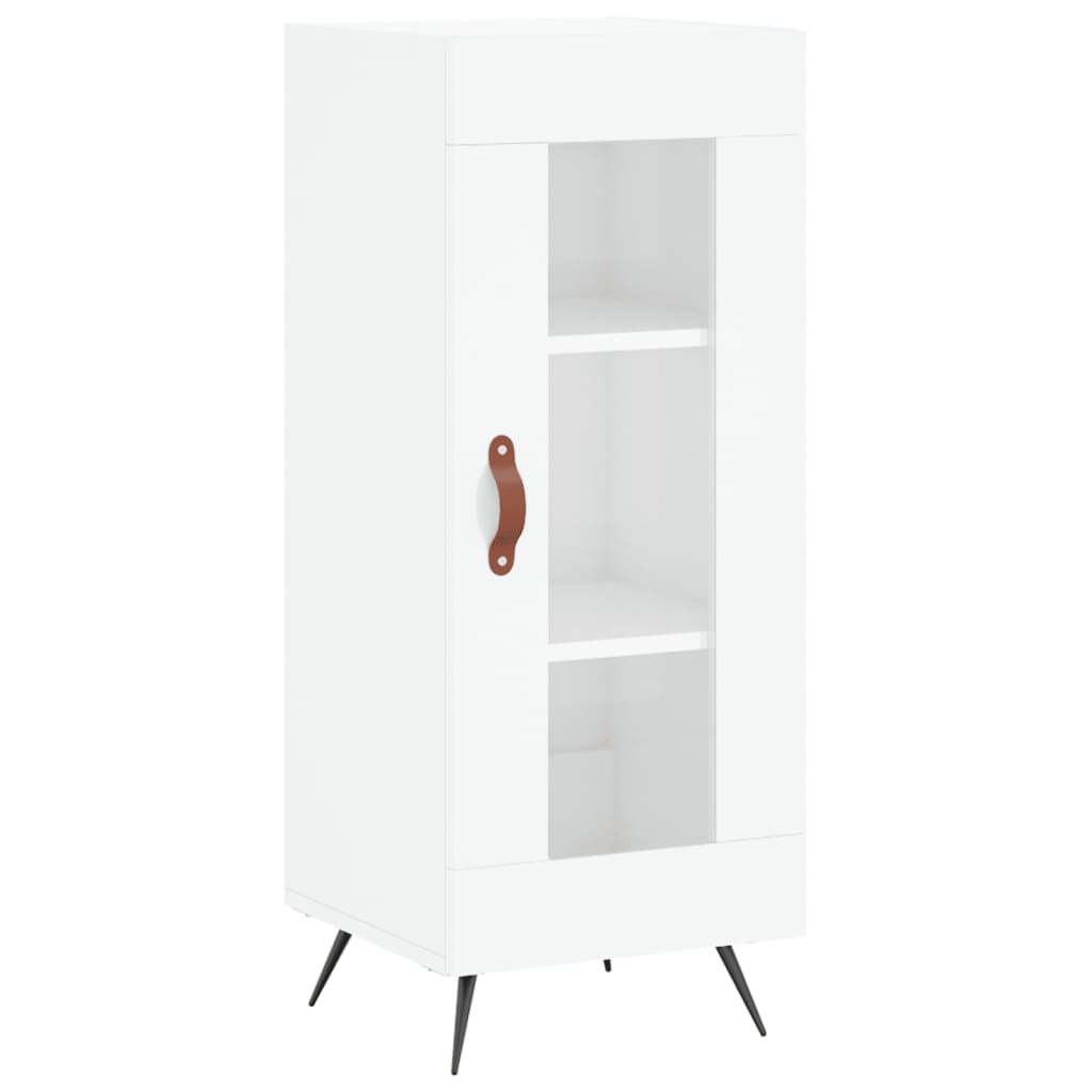 Tall cabinet, high-gloss white, 34.5x34x180 cm, engineered wood