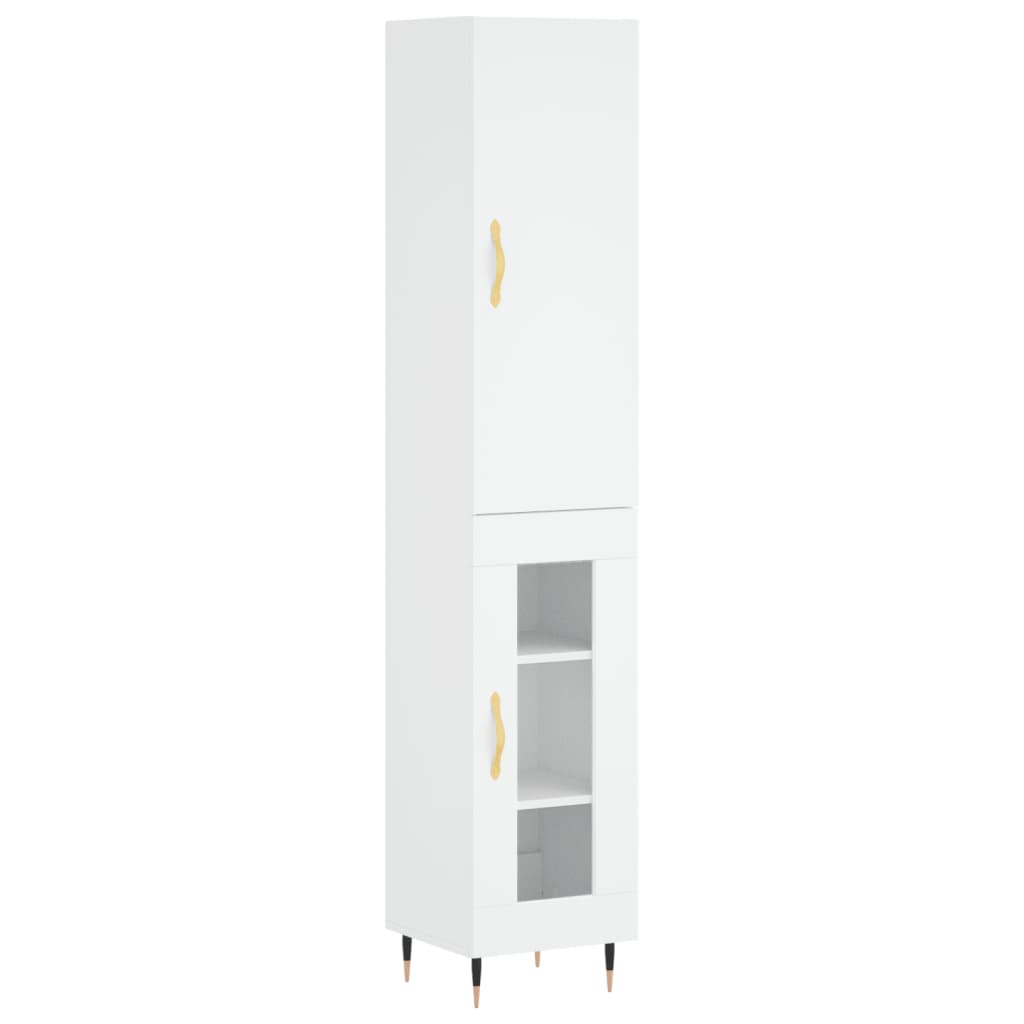 Tall cabinet, white, 34.5x34x180 cm, processed wood