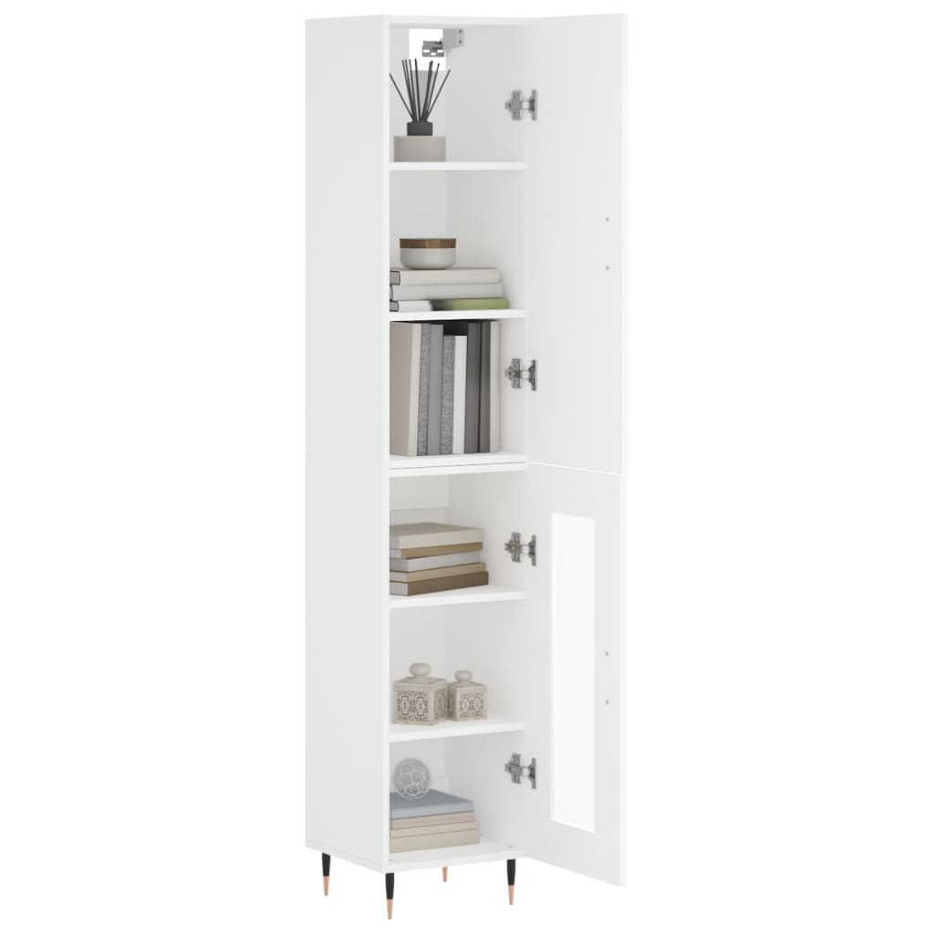 Tall cabinet, white, 34.5x34x180 cm, processed wood