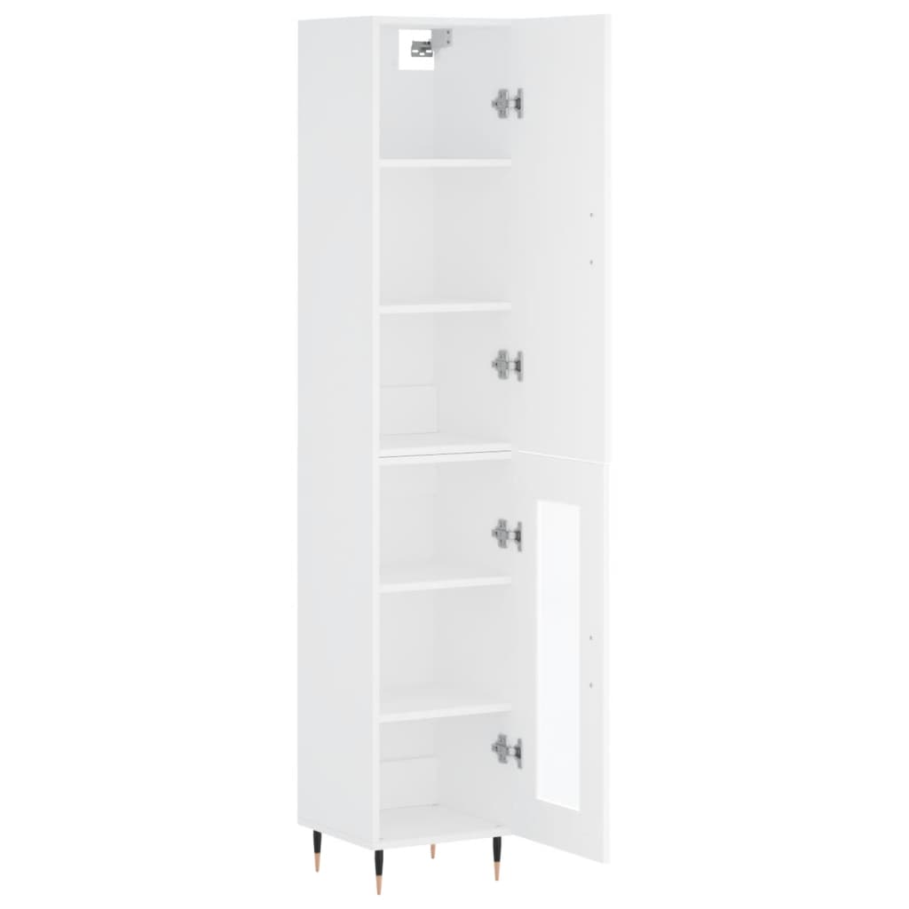 Tall cabinet, white, 34.5x34x180 cm, processed wood