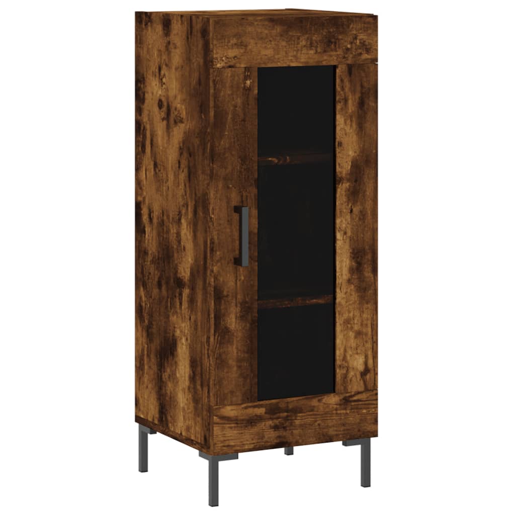 Tall cabinet, smoky oak, 34.5x34x180 cm, processed wood