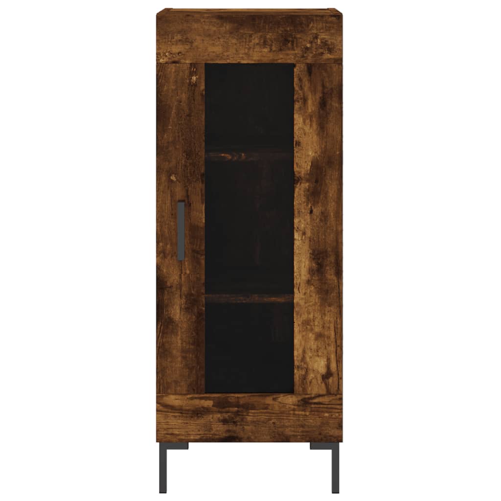 Tall cabinet, smoky oak, 34.5x34x180 cm, processed wood