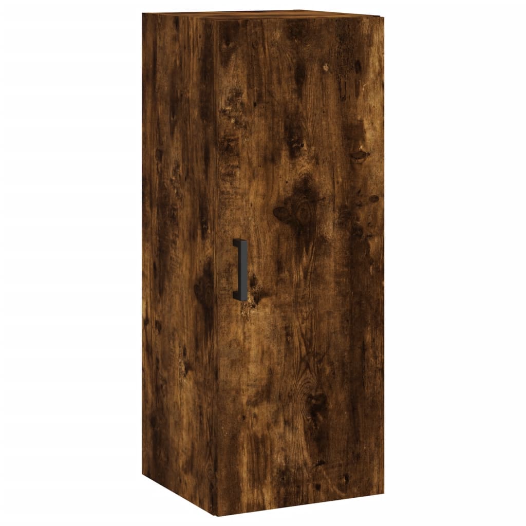 Tall cabinet, smoky oak, 34.5x34x180 cm, processed wood