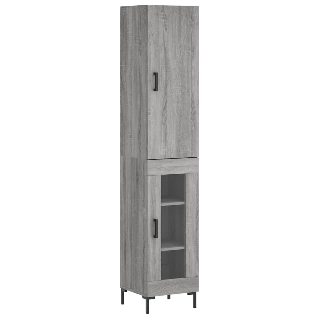 Tall cabinet, sonoma grey, 34.5x34x180 cm, engineered wood