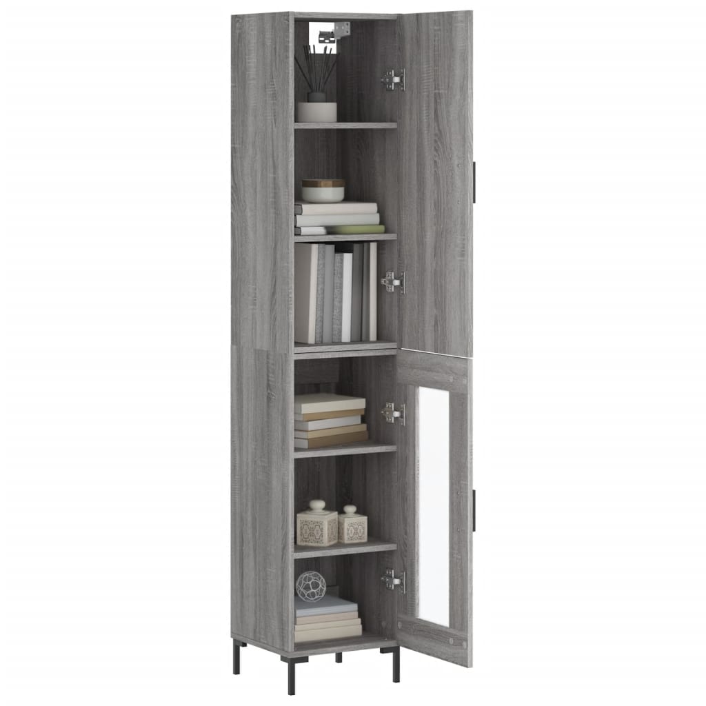 Tall cabinet, sonoma grey, 34.5x34x180 cm, engineered wood