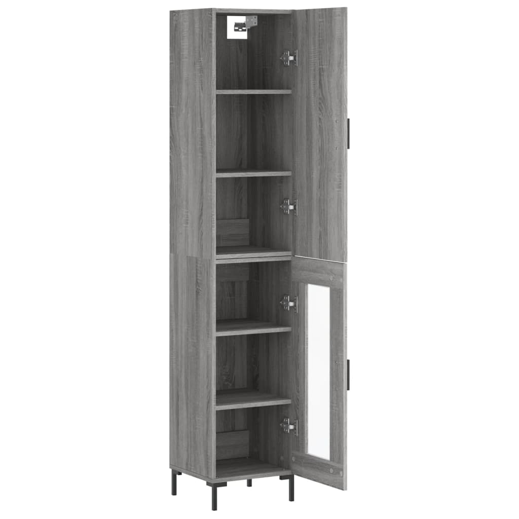 Tall cabinet, sonoma grey, 34.5x34x180 cm, engineered wood