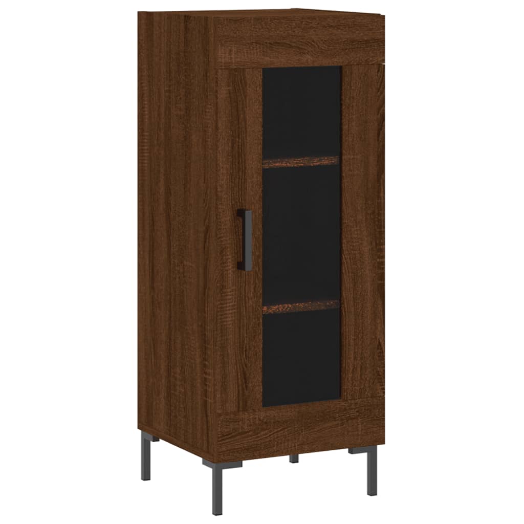 Tall cabinet, brown oak, 34.5x34x180 cm, processed wood