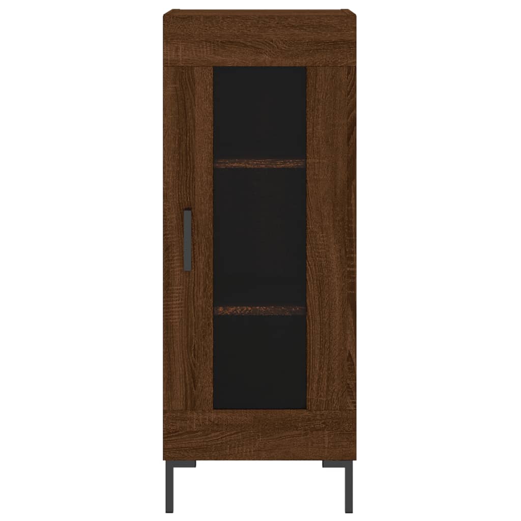 Tall cabinet, brown oak, 34.5x34x180 cm, processed wood