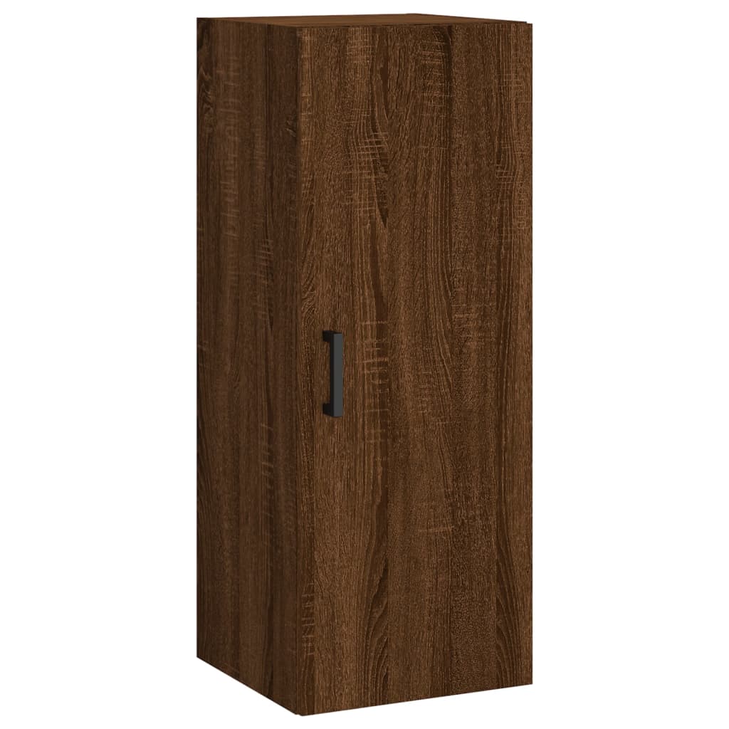 Tall cabinet, brown oak, 34.5x34x180 cm, processed wood