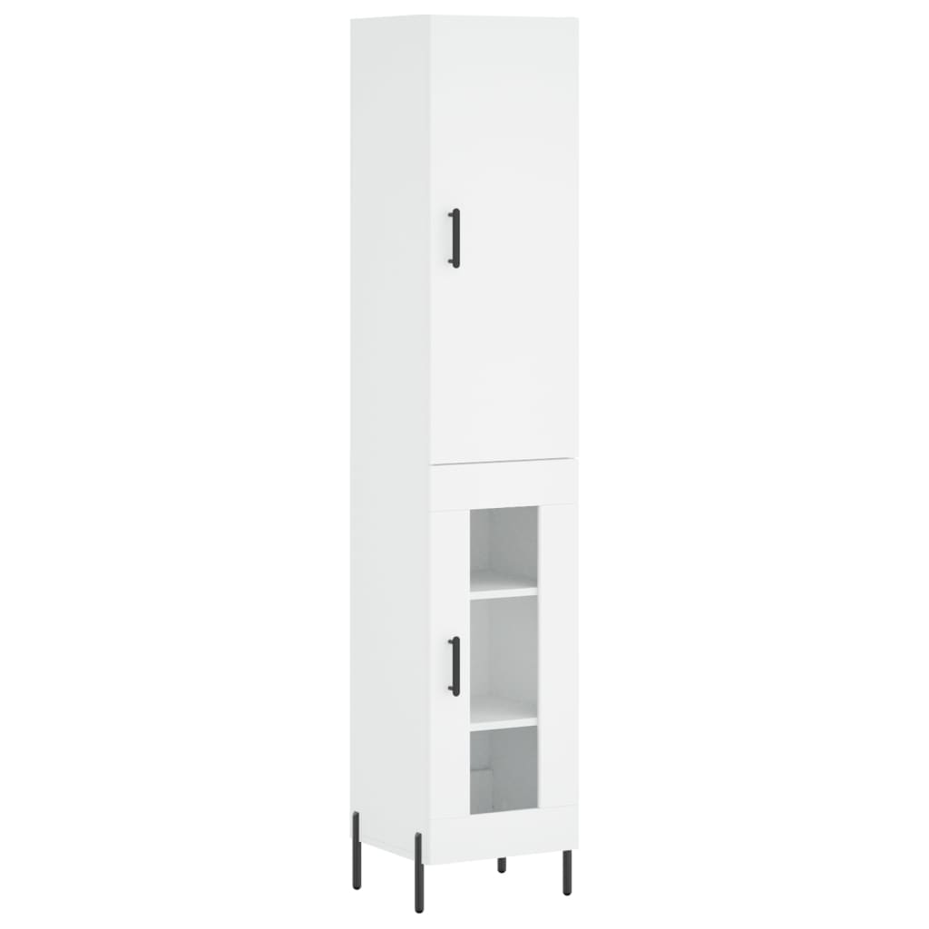 Tall cabinet, white, 34.5x34x180 cm, processed wood