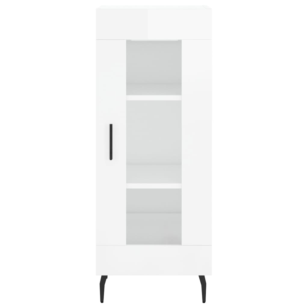 Tall cabinet, high-gloss white, 34.5x34x180 cm, engineered wood