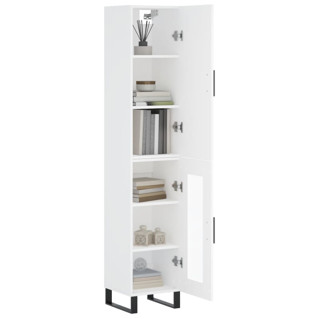 Tall cabinet, white, 34.5x34x180 cm, processed wood