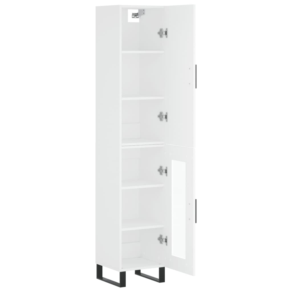 Tall cabinet, white, 34.5x34x180 cm, processed wood