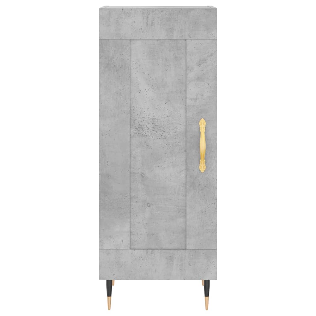 Tall cabinet, concrete grey, 34.5x34x180 cm, processed wood