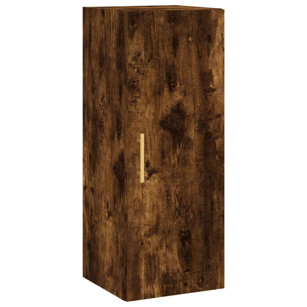 Tall cabinet, smoky oak, 34.5x34x180 cm, processed wood