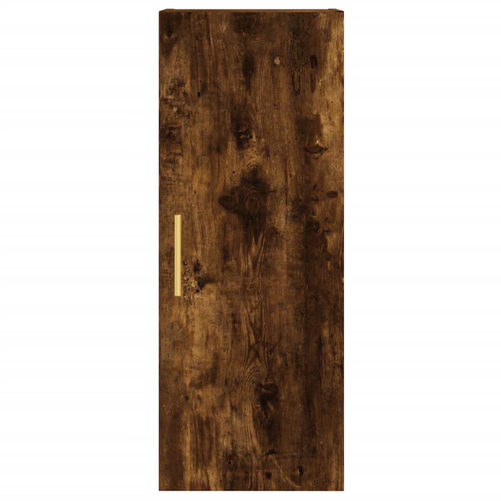 Tall cabinet, smoky oak, 34.5x34x180 cm, processed wood