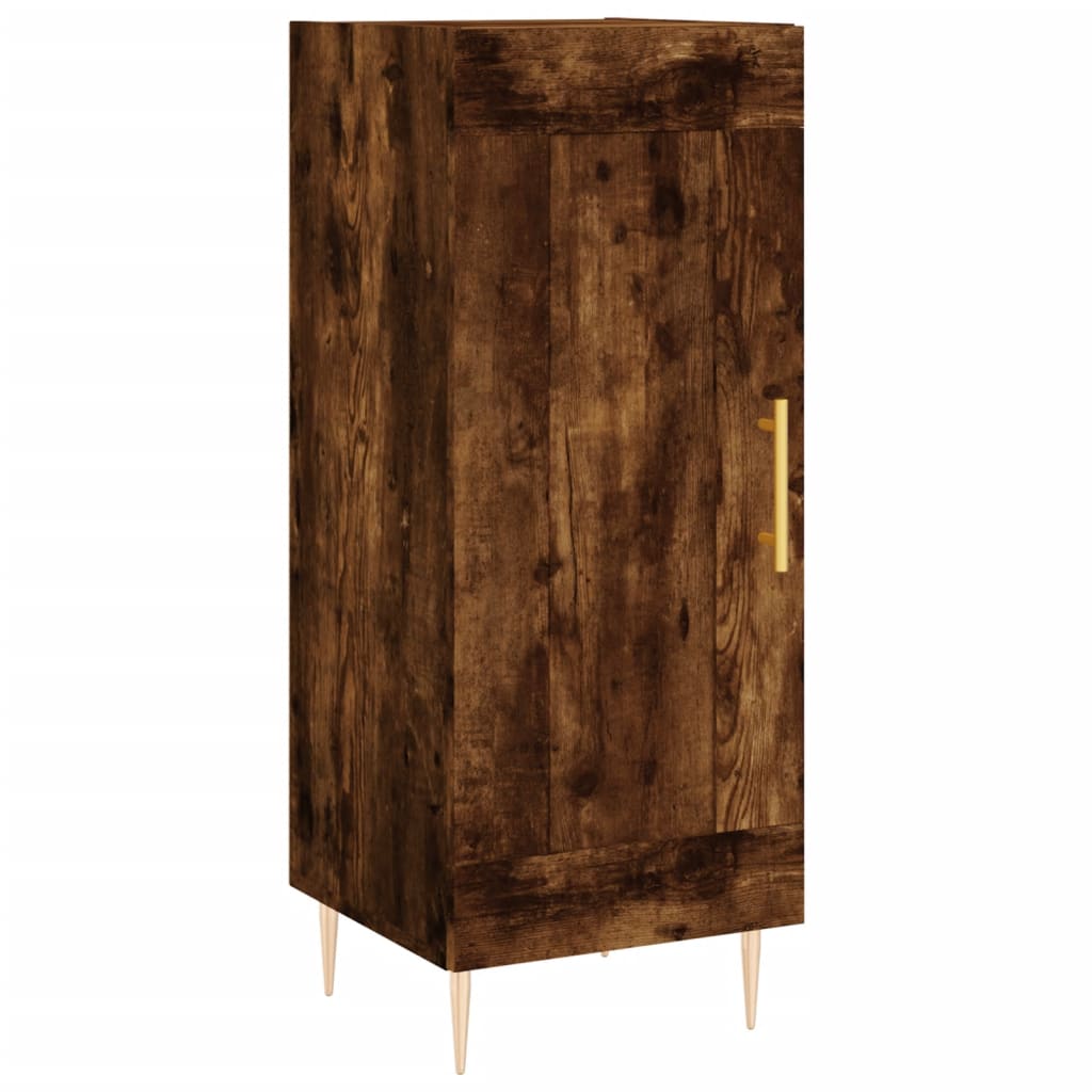 Tall cabinet, smoky oak, 34.5x34x180 cm, processed wood