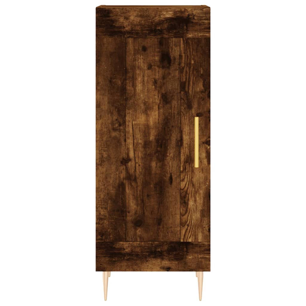 Tall cabinet, smoky oak, 34.5x34x180 cm, processed wood